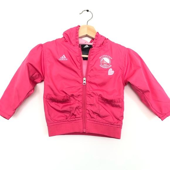 Girls Pink Warriors 2-Piece Track Suit Adidas - Picture 3 of 6